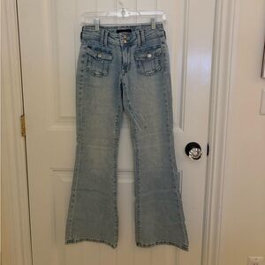 Aeropostale Low Rise Light Blue Flared Jeans